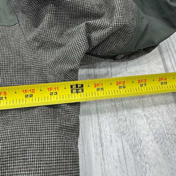 The North Face HYVENT Full Zip Ski Jacket Large Houndstooth Green Mens No Hood - Picture 11 of 16
